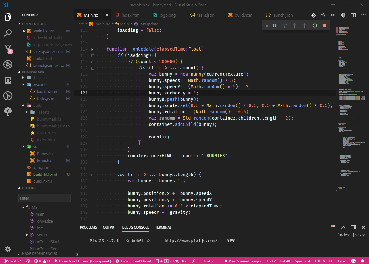Outro screenshot do VSCode