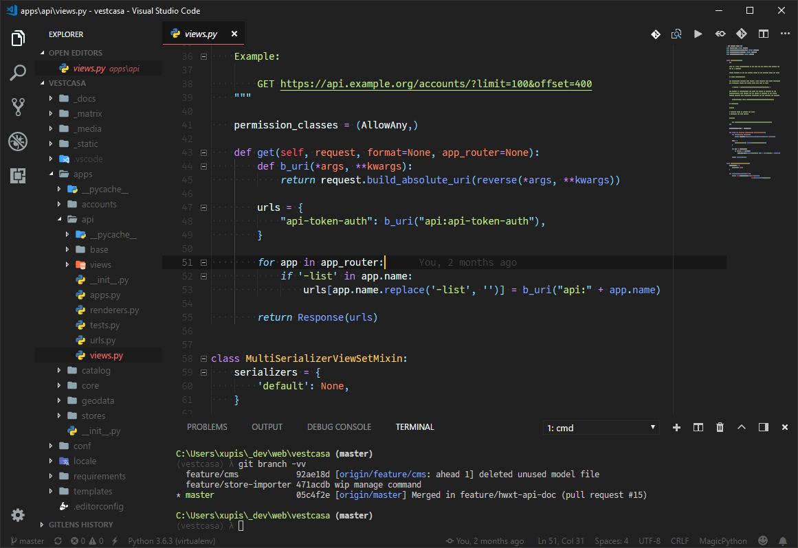 Um screenshot bonitão do VSCode